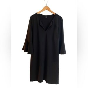 Lord & Taylor Long Bell Sleeve Dress Black XL